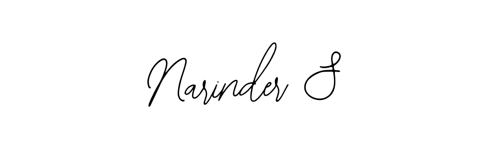 Also we have Narinder S name is the best signature style. Create professional handwritten signature collection using Bearetta-2O07w autograph style. Narinder S signature style 12 images and pictures png