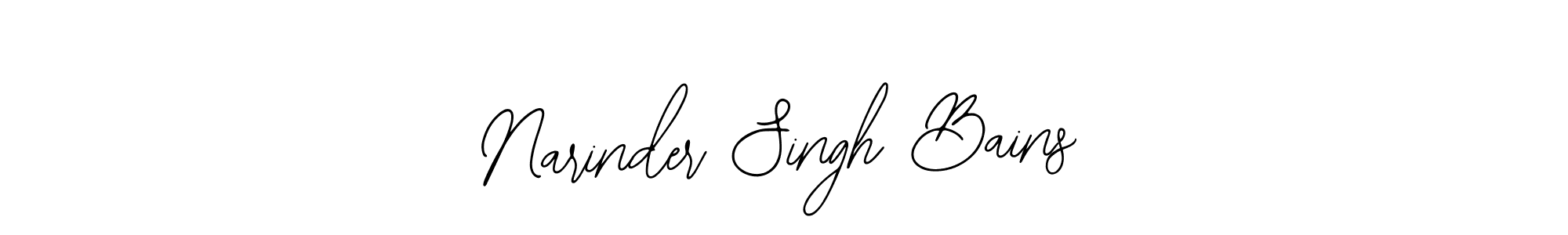 Make a beautiful signature design for name Narinder Singh Bains. Use this online signature maker to create a handwritten signature for free. Narinder Singh Bains signature style 12 images and pictures png