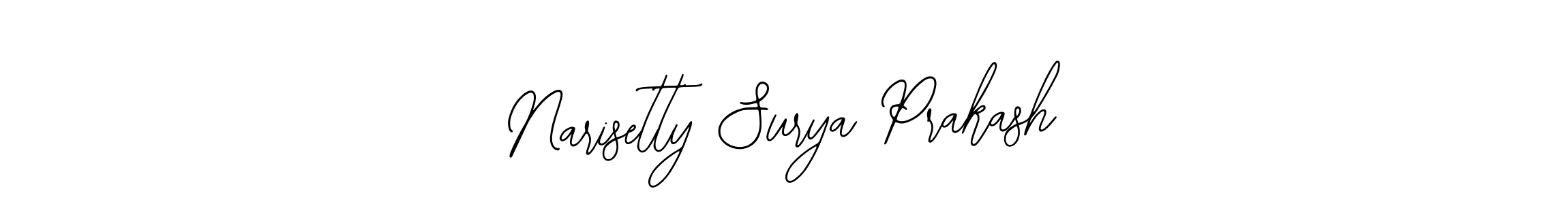 Make a beautiful signature design for name Narisetty Surya Prakash. With this signature (Bearetta-2O07w) style, you can create a handwritten signature for free. Narisetty Surya Prakash signature style 12 images and pictures png