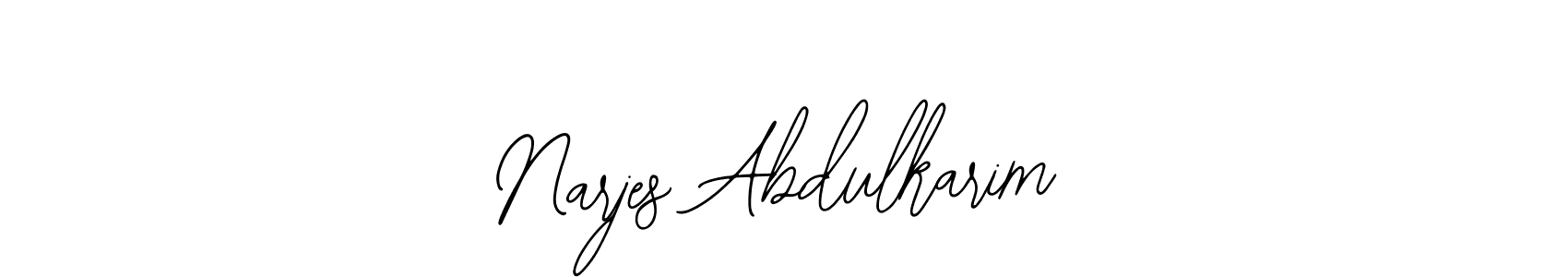 Make a beautiful signature design for name Narjes Abdulkarim. With this signature (Bearetta-2O07w) style, you can create a handwritten signature for free. Narjes Abdulkarim signature style 12 images and pictures png