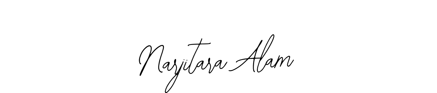 You should practise on your own different ways (Bearetta-2O07w) to write your name (Narjitara Alam) in signature. don't let someone else do it for you. Narjitara Alam signature style 12 images and pictures png