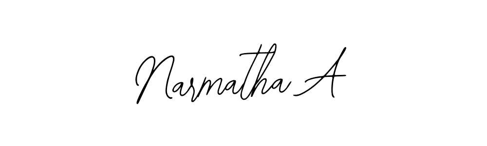 This is the best signature style for the Narmatha A name. Also you like these signature font (Bearetta-2O07w). Mix name signature. Narmatha A signature style 12 images and pictures png