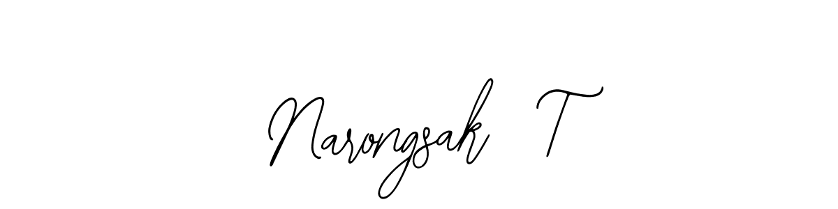 Make a beautiful signature design for name Narongsak  T. Use this online signature maker to create a handwritten signature for free. Narongsak  T signature style 12 images and pictures png