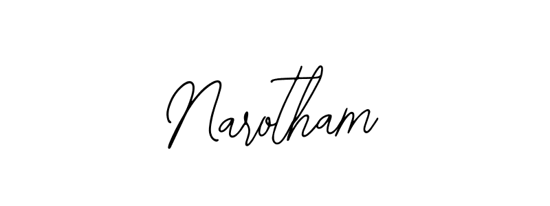 Use a signature maker to create a handwritten signature online. With this signature software, you can design (Bearetta-2O07w) your own signature for name Narotham. Narotham signature style 12 images and pictures png