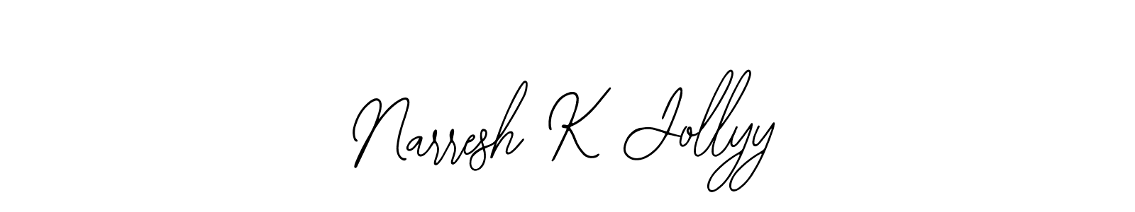 Make a beautiful signature design for name Narresh K Jollyy. With this signature (Bearetta-2O07w) style, you can create a handwritten signature for free. Narresh K Jollyy signature style 12 images and pictures png