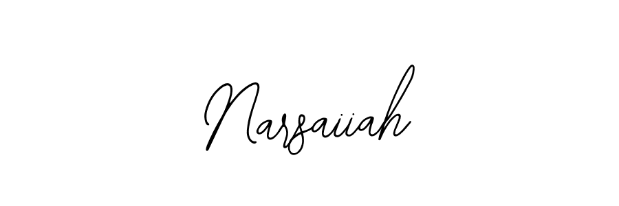 Make a beautiful signature design for name Narsaiiah. Use this online signature maker to create a handwritten signature for free. Narsaiiah signature style 12 images and pictures png