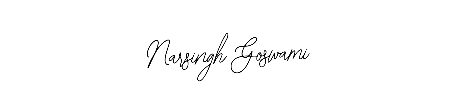 Also You can easily find your signature by using the search form. We will create Narsingh Goswami name handwritten signature images for you free of cost using Bearetta-2O07w sign style. Narsingh Goswami signature style 12 images and pictures png