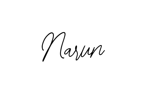if you are searching for the best signature style for your name Narun. so please give up your signature search. here we have designed multiple signature styles  using Bearetta-2O07w. Narun signature style 12 images and pictures png