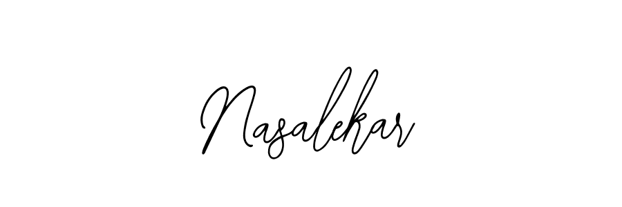 How to make Nasalekar name signature. Use Bearetta-2O07w style for creating short signs online. This is the latest handwritten sign. Nasalekar signature style 12 images and pictures png