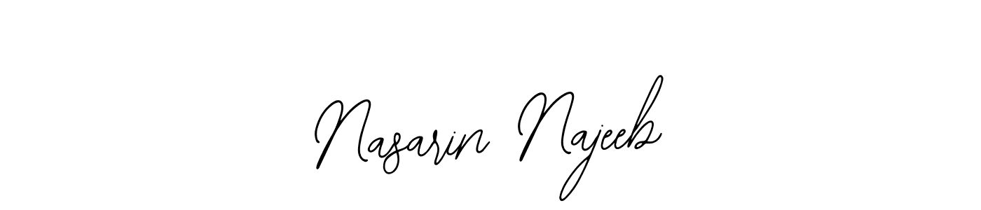 How to Draw Nasarin Najeeb signature style? Bearetta-2O07w is a latest design signature styles for name Nasarin Najeeb. Nasarin Najeeb signature style 12 images and pictures png