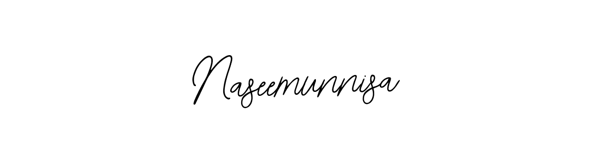 How to make Naseemunnisa name signature. Use Bearetta-2O07w style for creating short signs online. This is the latest handwritten sign. Naseemunnisa signature style 12 images and pictures png