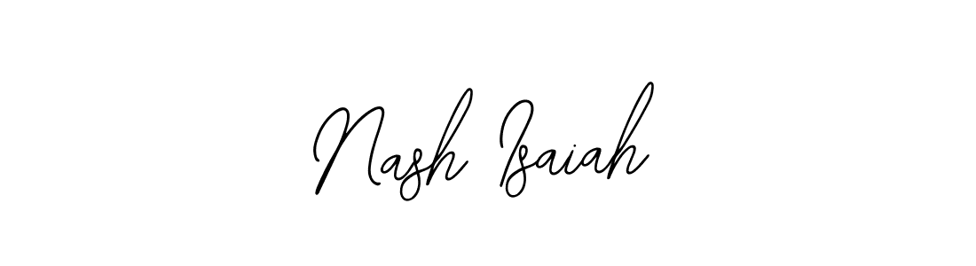 Also You can easily find your signature by using the search form. We will create Nash Isaiah name handwritten signature images for you free of cost using Bearetta-2O07w sign style. Nash Isaiah signature style 12 images and pictures png