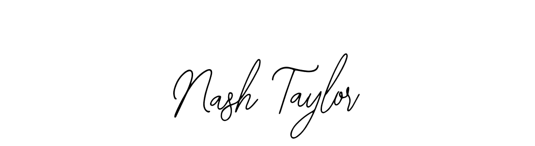 How to make Nash Taylor name signature. Use Bearetta-2O07w style for creating short signs online. This is the latest handwritten sign. Nash Taylor signature style 12 images and pictures png