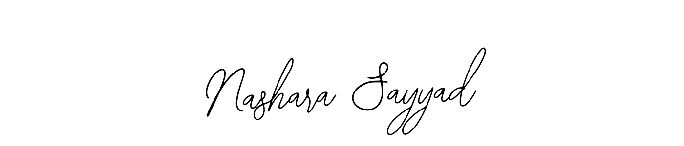 It looks lik you need a new signature style for name Nashara Sayyad. Design unique handwritten (Bearetta-2O07w) signature with our free signature maker in just a few clicks. Nashara Sayyad signature style 12 images and pictures png