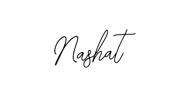 How to make Nashat name signature. Use Bearetta-2O07w style for creating short signs online. This is the latest handwritten sign. Nashat signature style 12 images and pictures png