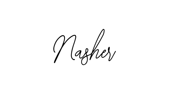 Make a beautiful signature design for name Nasher. With this signature (Bearetta-2O07w) style, you can create a handwritten signature for free. Nasher signature style 12 images and pictures png