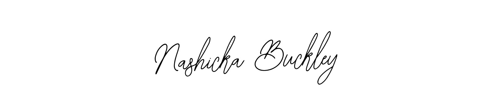 Design your own signature with our free online signature maker. With this signature software, you can create a handwritten (Bearetta-2O07w) signature for name Nashicka Buckley. Nashicka Buckley signature style 12 images and pictures png