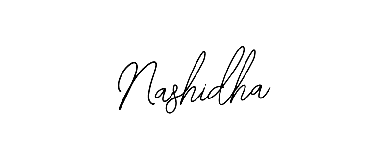 Design your own signature with our free online signature maker. With this signature software, you can create a handwritten (Bearetta-2O07w) signature for name Nashidha. Nashidha signature style 12 images and pictures png