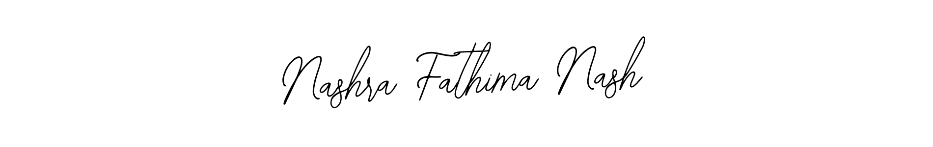 if you are searching for the best signature style for your name Nashra Fathima Nash. so please give up your signature search. here we have designed multiple signature styles  using Bearetta-2O07w. Nashra Fathima Nash signature style 12 images and pictures png