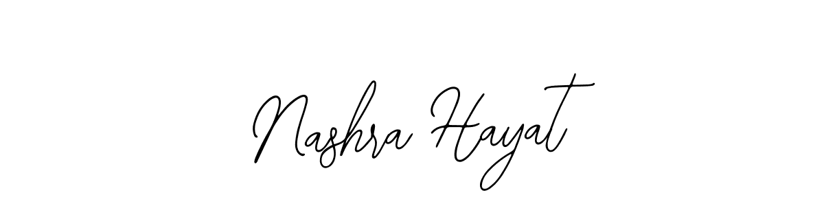 Bearetta-2O07w is a professional signature style that is perfect for those who want to add a touch of class to their signature. It is also a great choice for those who want to make their signature more unique. Get Nashra Hayat name to fancy signature for free. Nashra Hayat signature style 12 images and pictures png