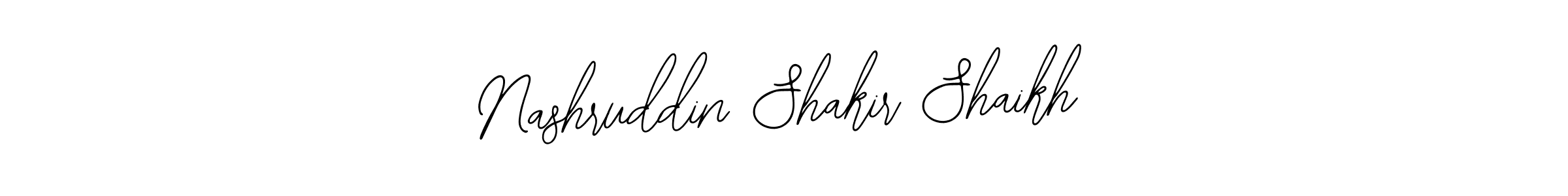 How to make Nashruddin Shakir Shaikh name signature. Use Bearetta-2O07w style for creating short signs online. This is the latest handwritten sign. Nashruddin Shakir Shaikh signature style 12 images and pictures png