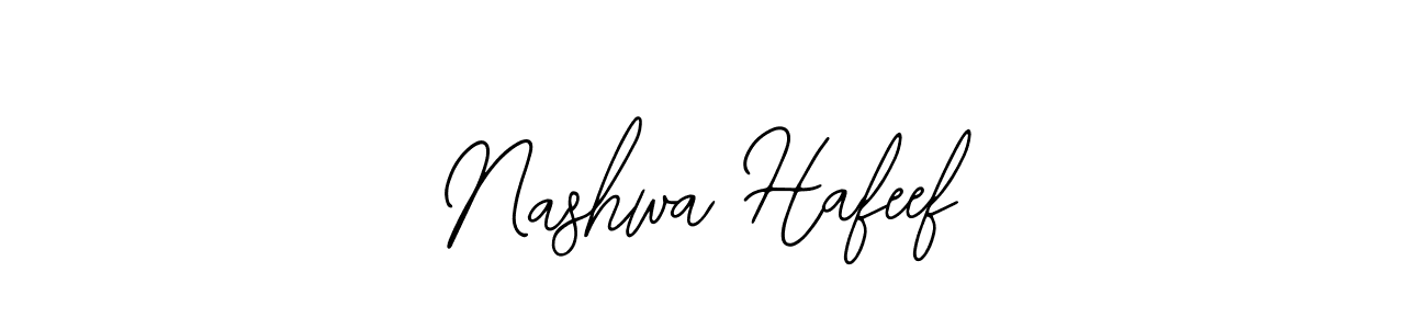 You should practise on your own different ways (Bearetta-2O07w) to write your name (Nashwa Hafeef) in signature. don't let someone else do it for you. Nashwa Hafeef signature style 12 images and pictures png