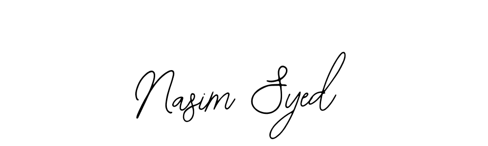 How to make Nasim Syed name signature. Use Bearetta-2O07w style for creating short signs online. This is the latest handwritten sign. Nasim Syed signature style 12 images and pictures png