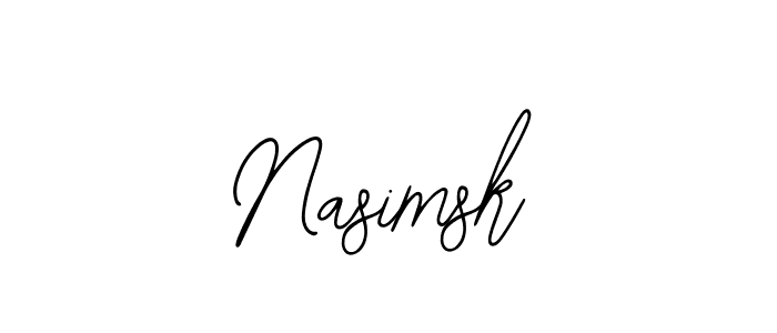 Use a signature maker to create a handwritten signature online. With this signature software, you can design (Bearetta-2O07w) your own signature for name Nasimsk. Nasimsk signature style 12 images and pictures png