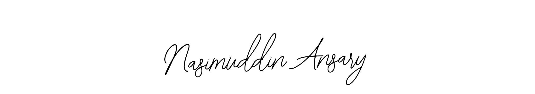 You should practise on your own different ways (Bearetta-2O07w) to write your name (Nasimuddin Ansary) in signature. don't let someone else do it for you. Nasimuddin Ansary signature style 12 images and pictures png