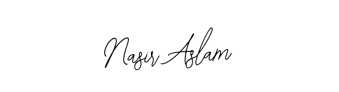 The best way (Bearetta-2O07w) to make a short signature is to pick only two or three words in your name. The name Nasir Aslam include a total of six letters. For converting this name. Nasir Aslam signature style 12 images and pictures png