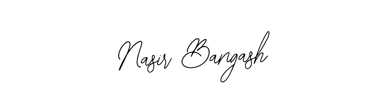 Design your own signature with our free online signature maker. With this signature software, you can create a handwritten (Bearetta-2O07w) signature for name Nasir Bangash. Nasir Bangash signature style 12 images and pictures png