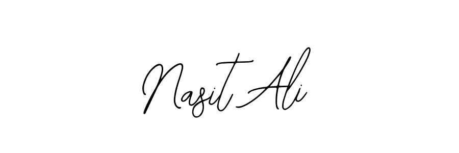 How to make Nasit Ali name signature. Use Bearetta-2O07w style for creating short signs online. This is the latest handwritten sign. Nasit Ali signature style 12 images and pictures png