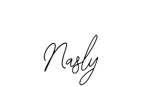 The best way (Bearetta-2O07w) to make a short signature is to pick only two or three words in your name. The name Nasly include a total of six letters. For converting this name. Nasly signature style 12 images and pictures png