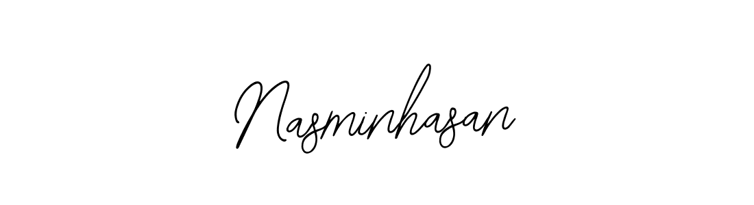 Make a beautiful signature design for name Nasminhasan. With this signature (Bearetta-2O07w) style, you can create a handwritten signature for free. Nasminhasan signature style 12 images and pictures png