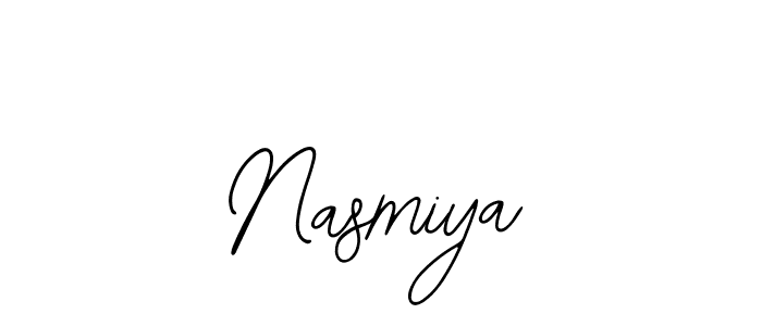 Use a signature maker to create a handwritten signature online. With this signature software, you can design (Bearetta-2O07w) your own signature for name Nasmiya. Nasmiya signature style 12 images and pictures png