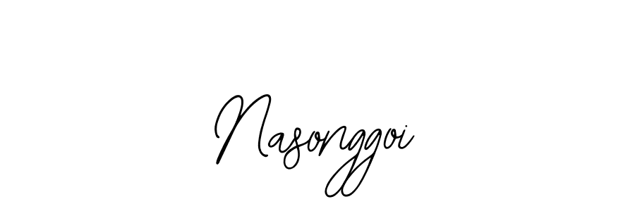 How to make Nasonggoi name signature. Use Bearetta-2O07w style for creating short signs online. This is the latest handwritten sign. Nasonggoi signature style 12 images and pictures png