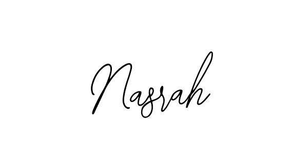 Use a signature maker to create a handwritten signature online. With this signature software, you can design (Bearetta-2O07w) your own signature for name Nasrah. Nasrah signature style 12 images and pictures png