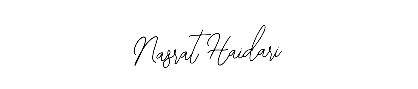 Create a beautiful signature design for name Nasrat Haidari. With this signature (Bearetta-2O07w) fonts, you can make a handwritten signature for free. Nasrat Haidari signature style 12 images and pictures png