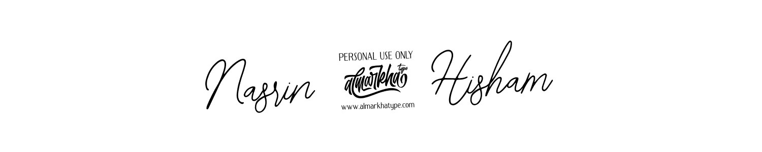 Design your own signature with our free online signature maker. With this signature software, you can create a handwritten (Bearetta-2O07w) signature for name Nasrin $ Hisham. Nasrin $ Hisham signature style 12 images and pictures png