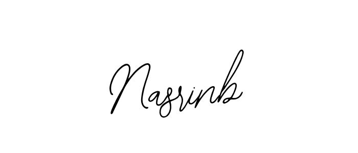 Design your own signature with our free online signature maker. With this signature software, you can create a handwritten (Bearetta-2O07w) signature for name Nasrinb. Nasrinb signature style 12 images and pictures png