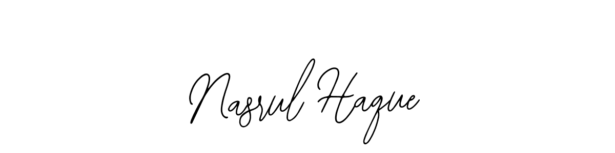 The best way (Bearetta-2O07w) to make a short signature is to pick only two or three words in your name. The name Nasrul Haque include a total of six letters. For converting this name. Nasrul Haque signature style 12 images and pictures png