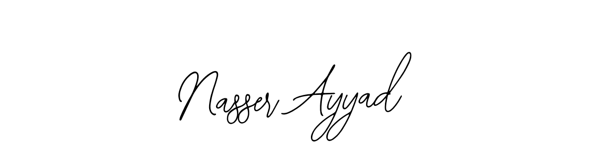 You should practise on your own different ways (Bearetta-2O07w) to write your name (Nasser Ayyad) in signature. don't let someone else do it for you. Nasser Ayyad signature style 12 images and pictures png