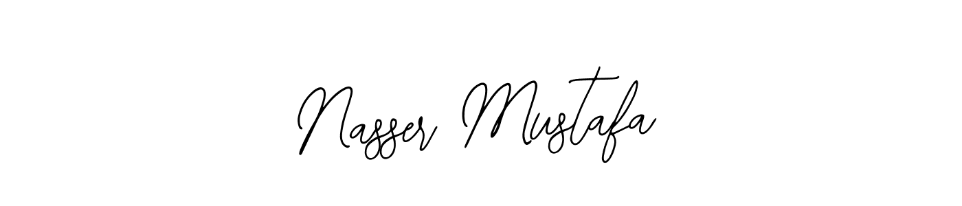 You should practise on your own different ways (Bearetta-2O07w) to write your name (Nasser Mustafa) in signature. don't let someone else do it for you. Nasser Mustafa signature style 12 images and pictures png