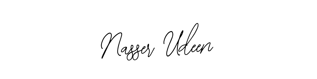 How to make Nasser Udeen name signature. Use Bearetta-2O07w style for creating short signs online. This is the latest handwritten sign. Nasser Udeen signature style 12 images and pictures png