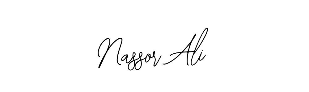 How to make Nassor Ali name signature. Use Bearetta-2O07w style for creating short signs online. This is the latest handwritten sign. Nassor Ali signature style 12 images and pictures png