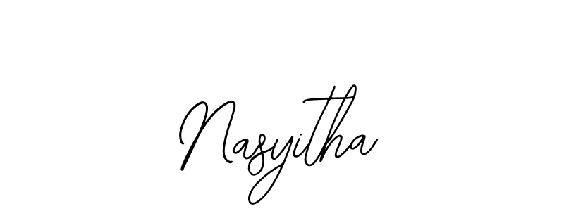 Use a signature maker to create a handwritten signature online. With this signature software, you can design (Bearetta-2O07w) your own signature for name Nasyitha. Nasyitha signature style 12 images and pictures png
