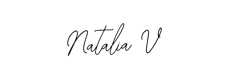 Also You can easily find your signature by using the search form. We will create Natalia V name handwritten signature images for you free of cost using Bearetta-2O07w sign style. Natalia V signature style 12 images and pictures png