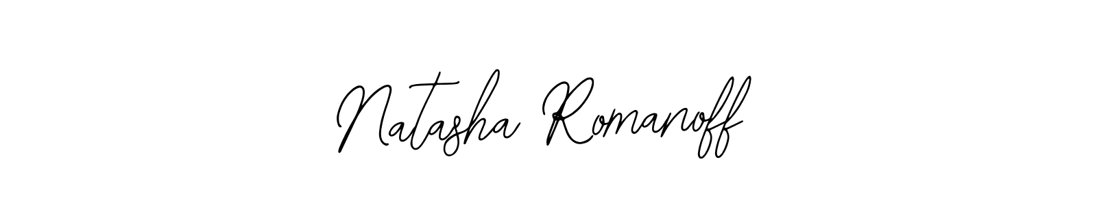 You should practise on your own different ways (Bearetta-2O07w) to write your name (Natasha Romanoff) in signature. don't let someone else do it for you. Natasha Romanoff signature style 12 images and pictures png