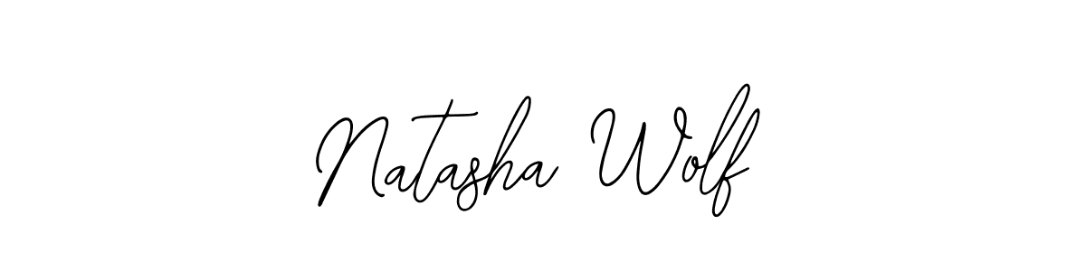 How to make Natasha Wolf name signature. Use Bearetta-2O07w style for creating short signs online. This is the latest handwritten sign. Natasha Wolf signature style 12 images and pictures png