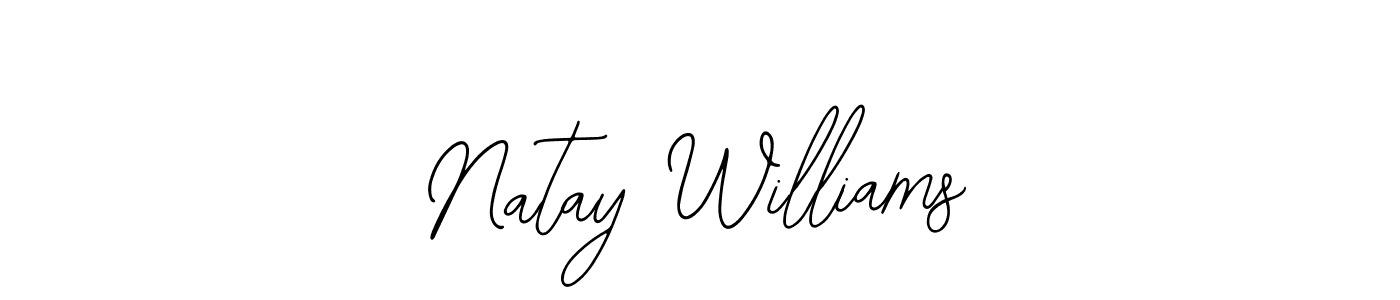 Design your own signature with our free online signature maker. With this signature software, you can create a handwritten (Bearetta-2O07w) signature for name Natay Williams. Natay Williams signature style 12 images and pictures png